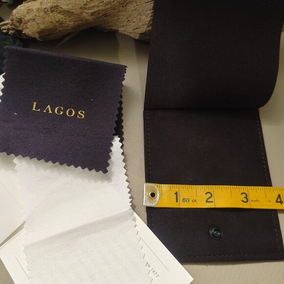 Lagos Jewelry Pouch Pocket Snap Closure Dust Bag Cloth Jewelry Trinket - Picture 4 of 6